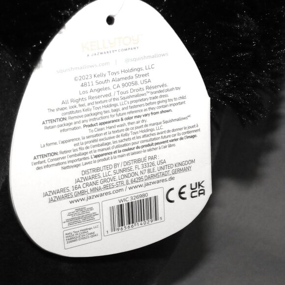 Kellytoy Original Squishmallow Aron Black Gorilla Plush Toy 2022 NWT - Picture 6 of 8